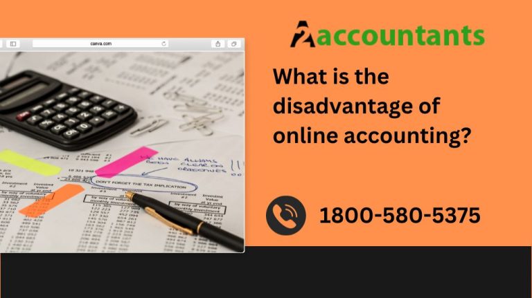 What is the disadvantage of online accounting?