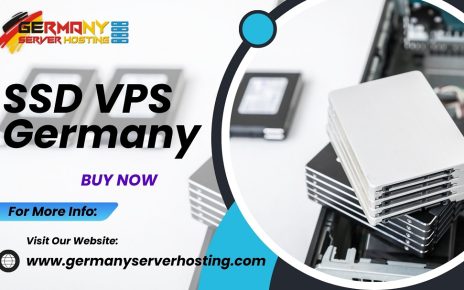 SSD VPS Hosting in Germany - A modern data center with rows of servers symbolizing speed, reliability, and advanced hosting technology